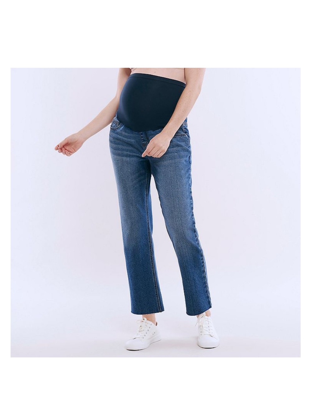 Maternity Motherhood Straight-Leg Jeans in Medium Wash